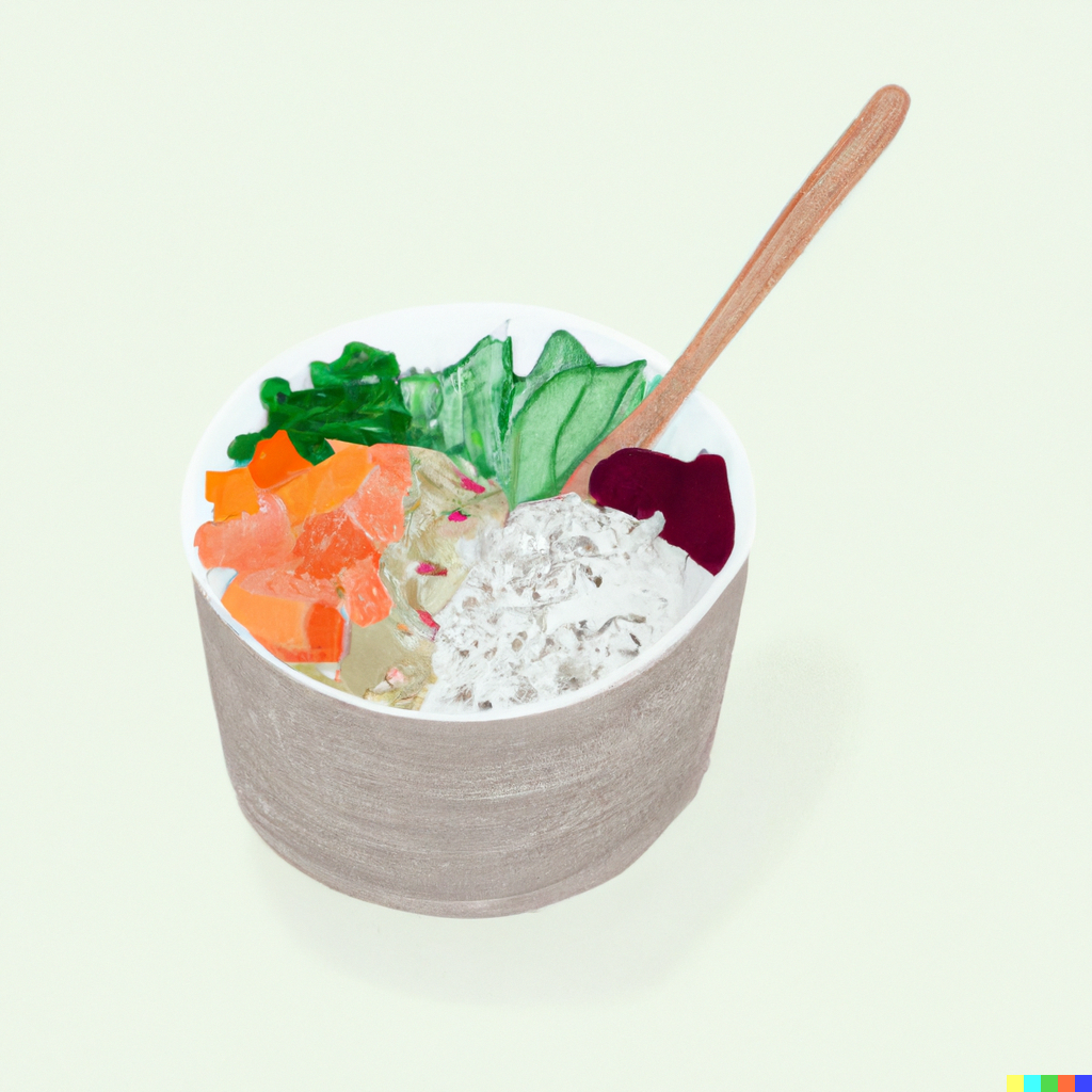 A Bowl with vegetables and rice